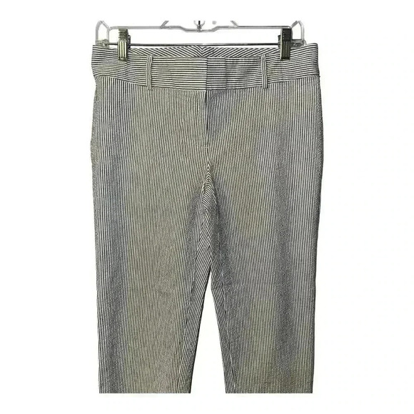 Ann Taylor Gray/White Striped Casual Ankle Pants, Size 4 - Picture 2 of 4